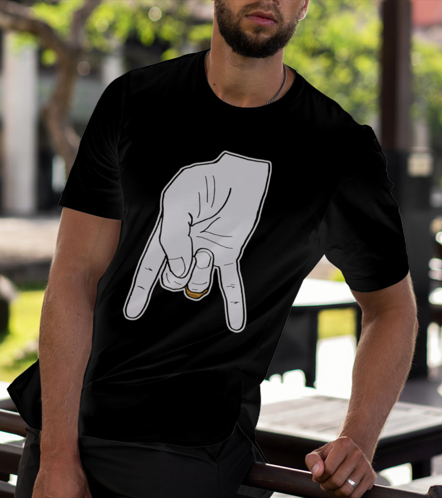 BTHO T.u. Horns Down Hand Gesture T-Shirt