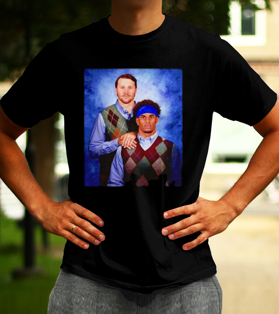 Buffalo Bills Josh Allen Keon Coleman Step Brothers T-Shirt