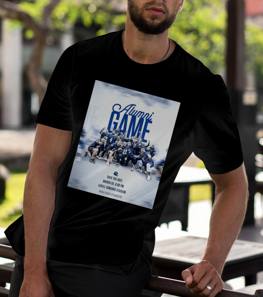 BYU Cougars Alumni Game Save The Date March 28 Lavell Edwards Stadium T-Shirt