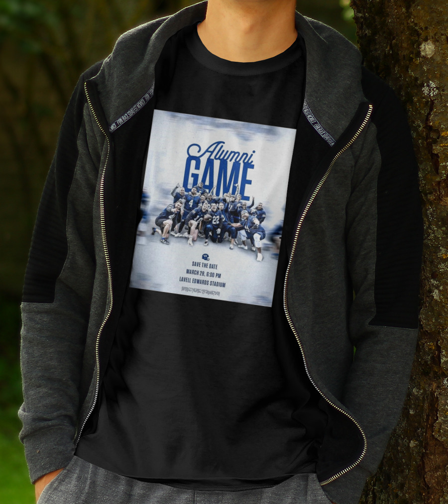 BYU Cougars Alumni Game Save The Date March 28 Lavell Edwards Stadium T-Shirt