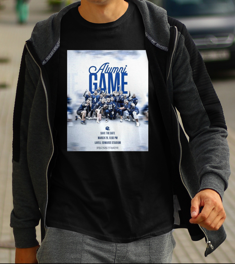BYU Cougars Alumni Game Save The Date March 28 Lavell Edwards Stadium T-Shirt