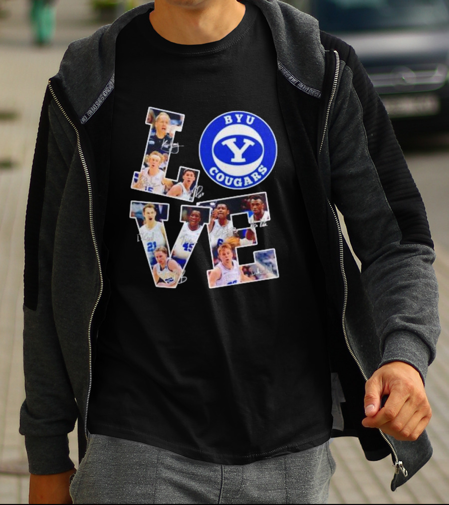 BYU Cougars Love Players Signatures T-Shirt