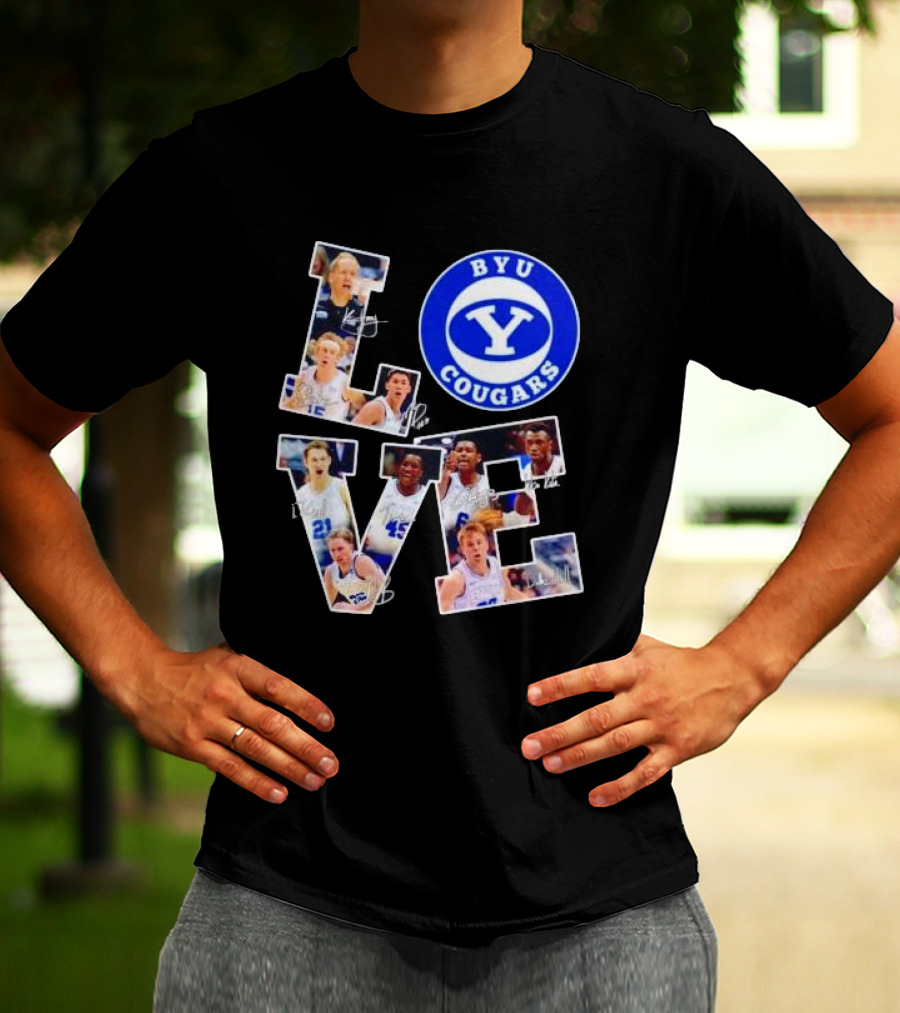 BYU Cougars Love Players Signatures T-Shirt