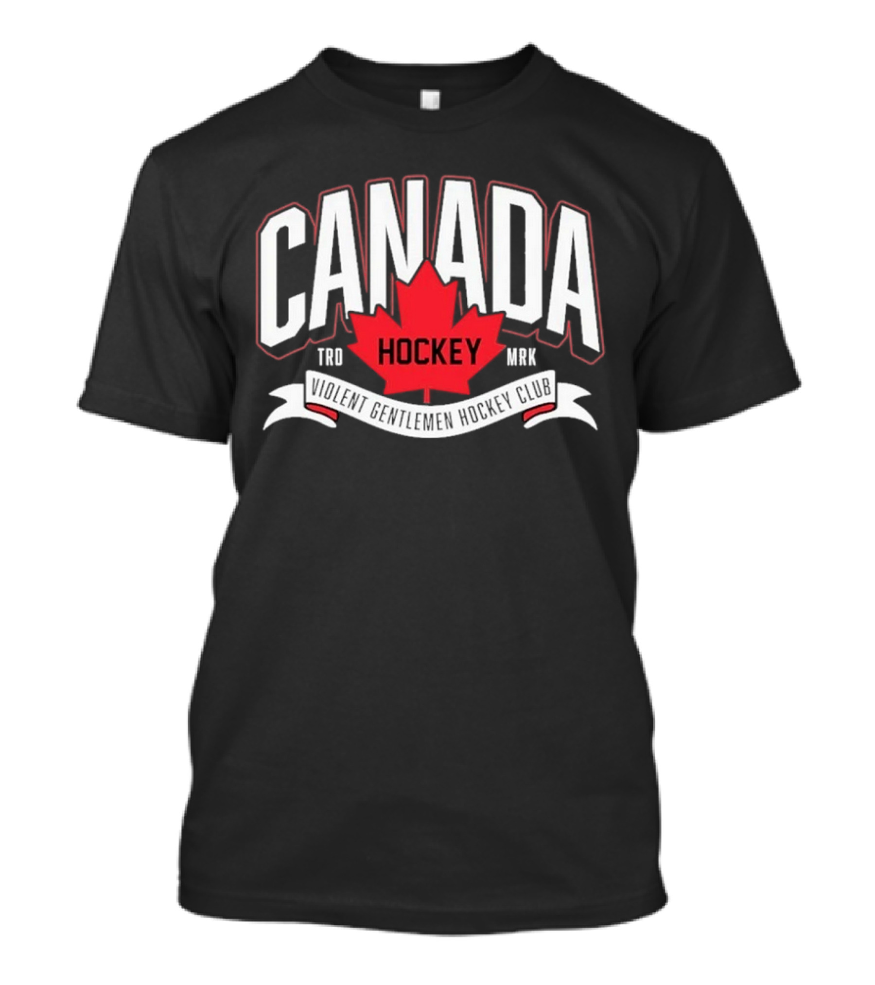 Canada Hockey Glowing Hearts Violent Gentlemen Hockey Club T-Shirt