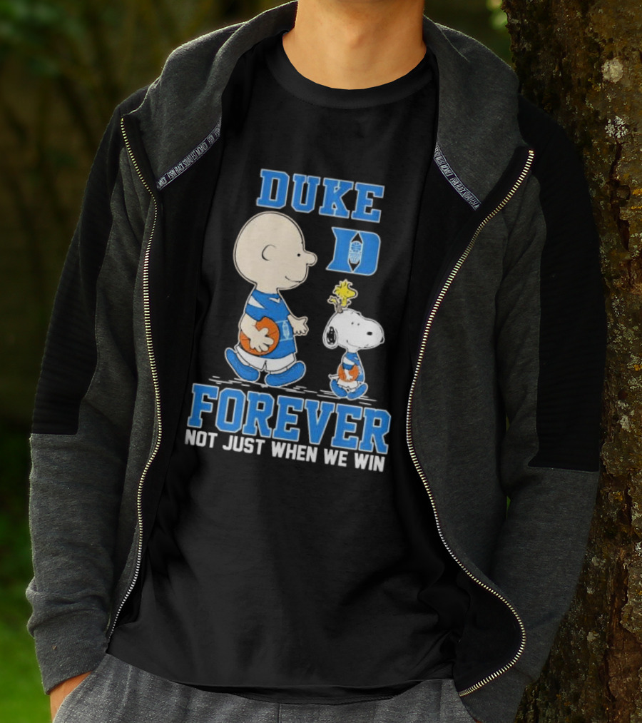 Charlie Brown And Snoopy Duke Blue Devils Forever Not Just When We Win T-Shirt