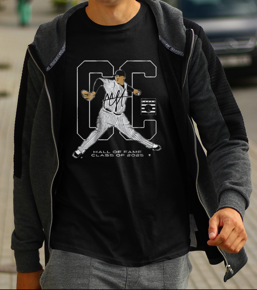 CC Sabathia New York Yankees National Baseball Hall Of Fame Inductee Class Of 2025 Signature T-Shirt