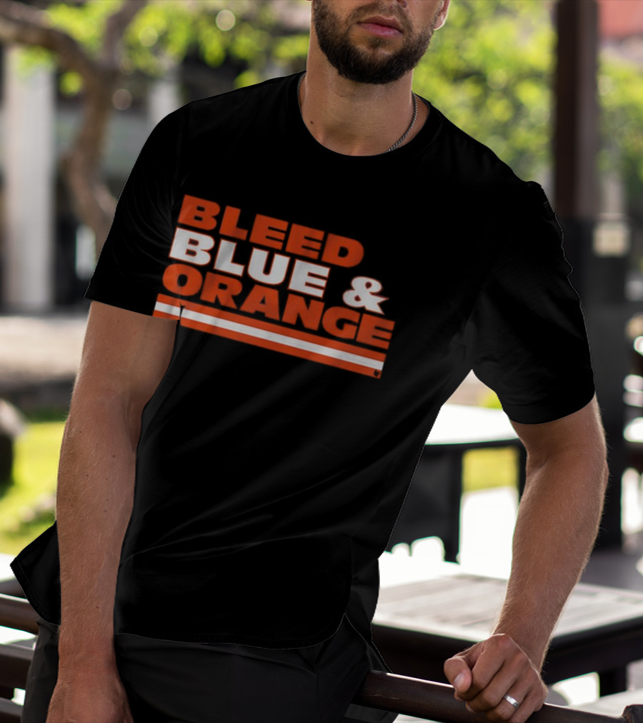 Chicago Football Bleed Blue & Orange T-Shirt