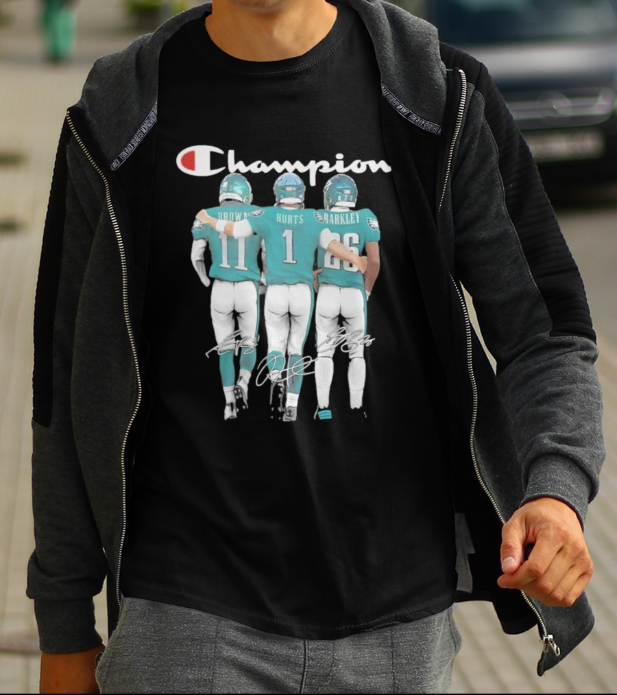 Champion Saquon Barkley Jalen Hurts And Aj Brown T-Shirt