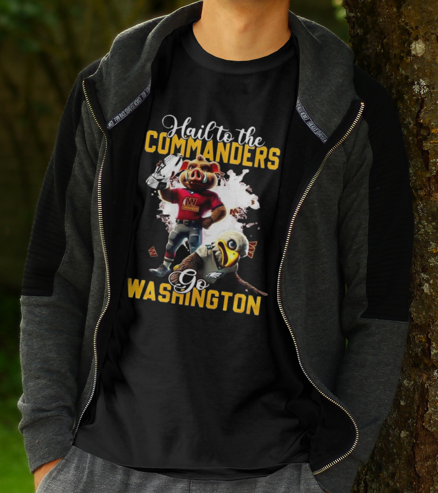 Champs On Our Way To The Washington Commanders Hail To The Go Mascot 2025 T-Shirt