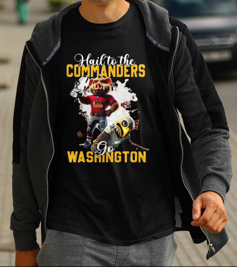 Champs On Our Way To The Washington Commanders Hail To The Go Mascot 2025 T-Shirt