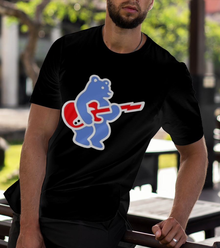 Cubs Bear Guitar Logo T-Shirt