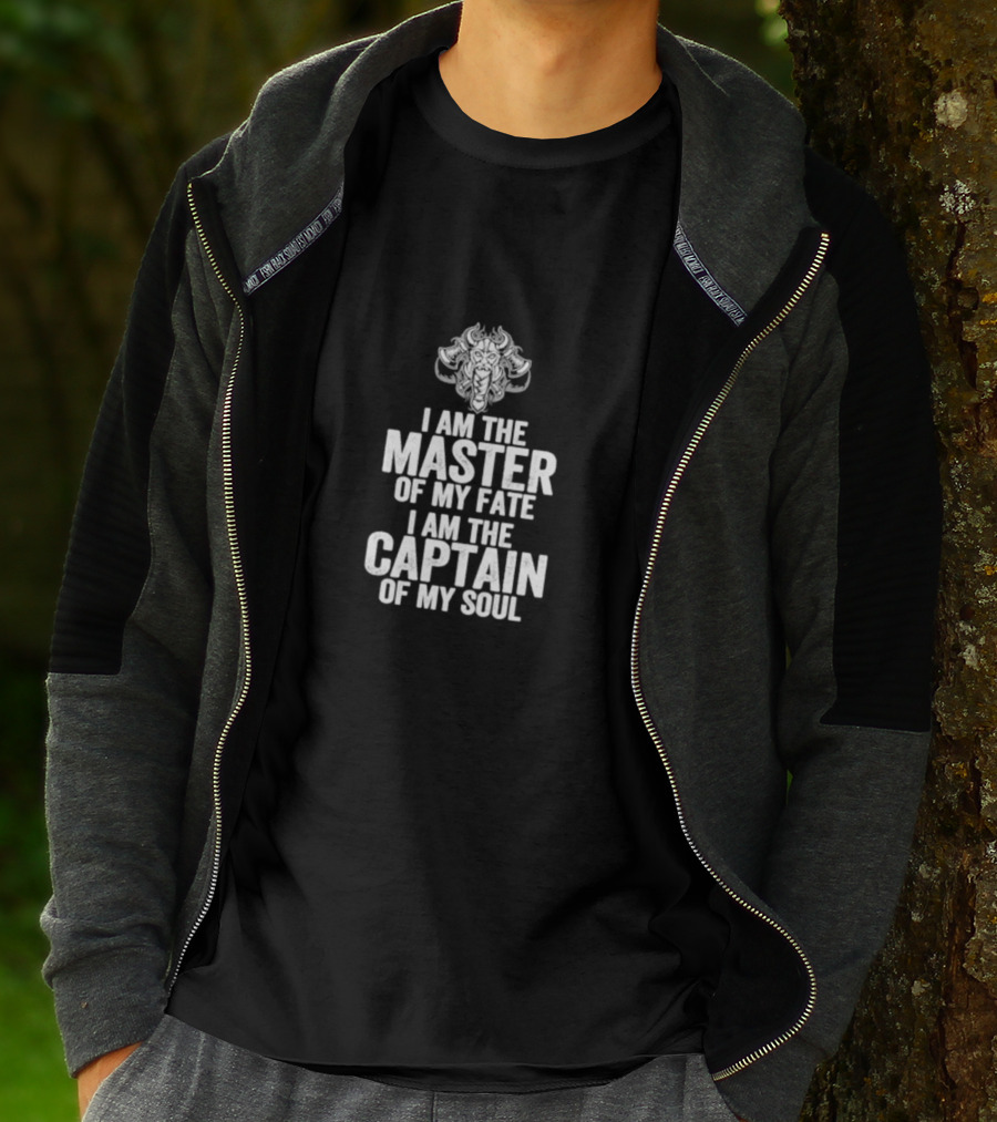 I Am The Master Of My Fate I Am The Captain Of My Soul Dragon T-Shirt