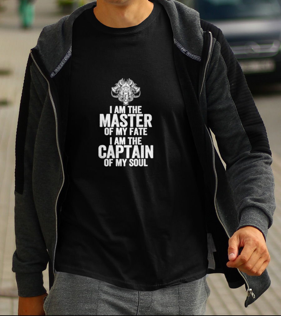 I Am The Master Of My Fate I Am The Captain Of My Soul Dragon T-Shirt