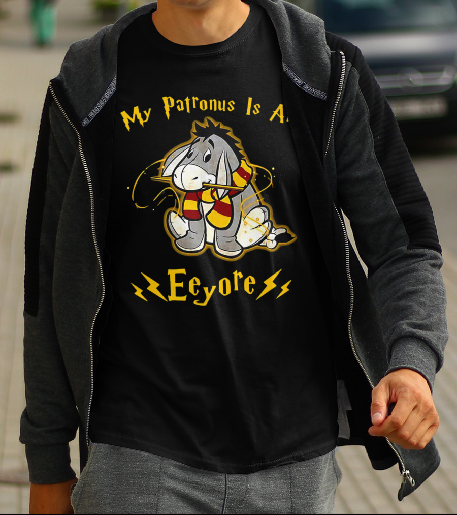 My Patronus Is An Eeyore With Scarf And Lightning Bolts T-Shirt