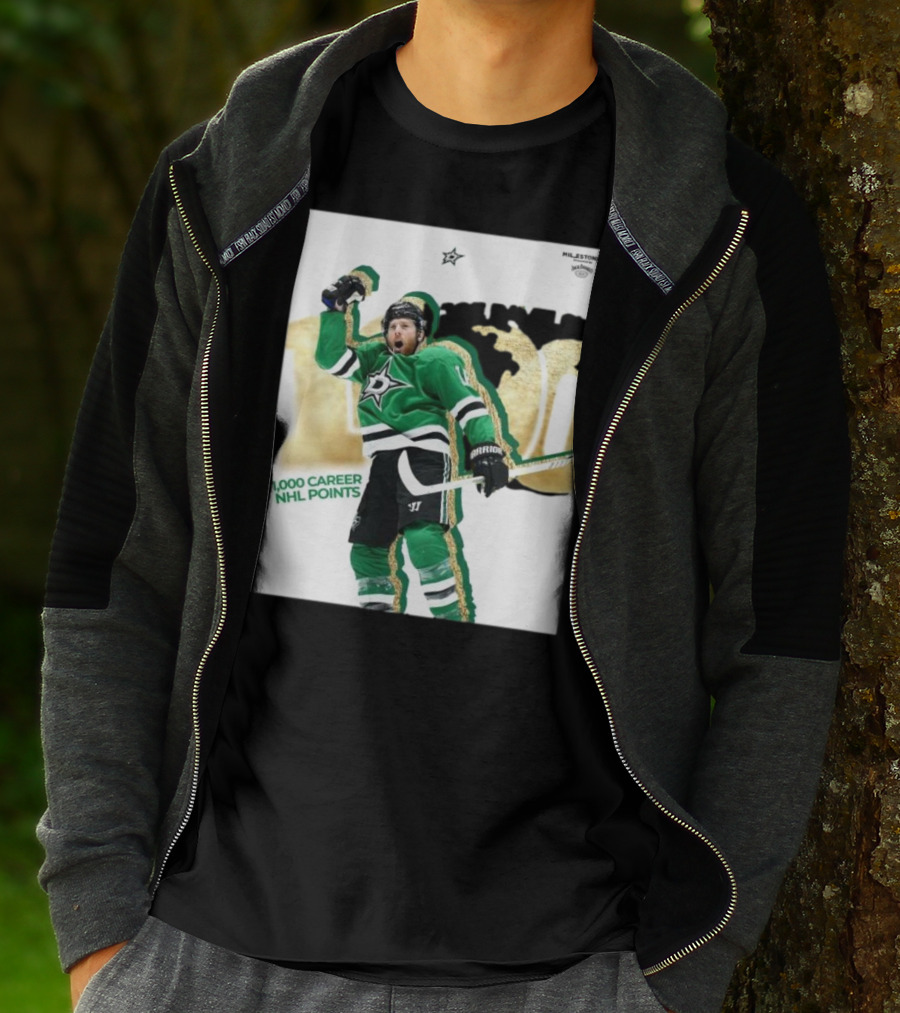 Milestones Joe Pavelski 1000 Career NHL Points Stars T-Shirt