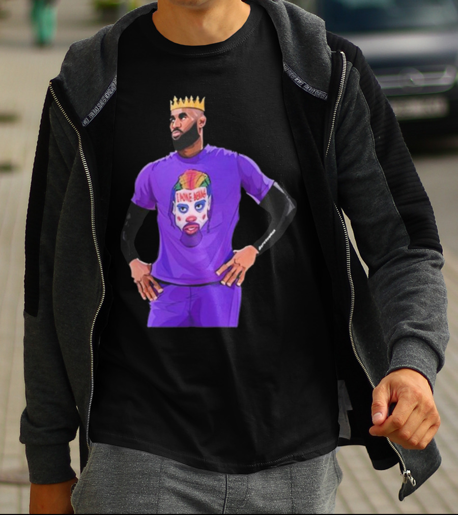 Lebron James Los Angeles Lakers I Poke Bears Crown Clown T-Shirt