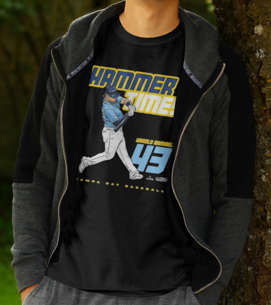 Hammer Time Harold Ramirez 43 Tampa Bay Baseball T-Shirt
