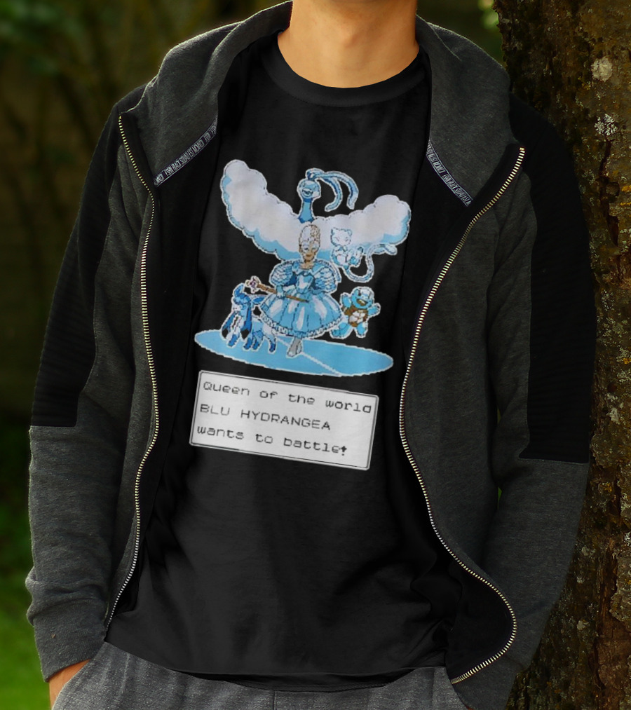 Queen Of The World Blu Hydrangea Pokémon Battle Challenge T-Shirt