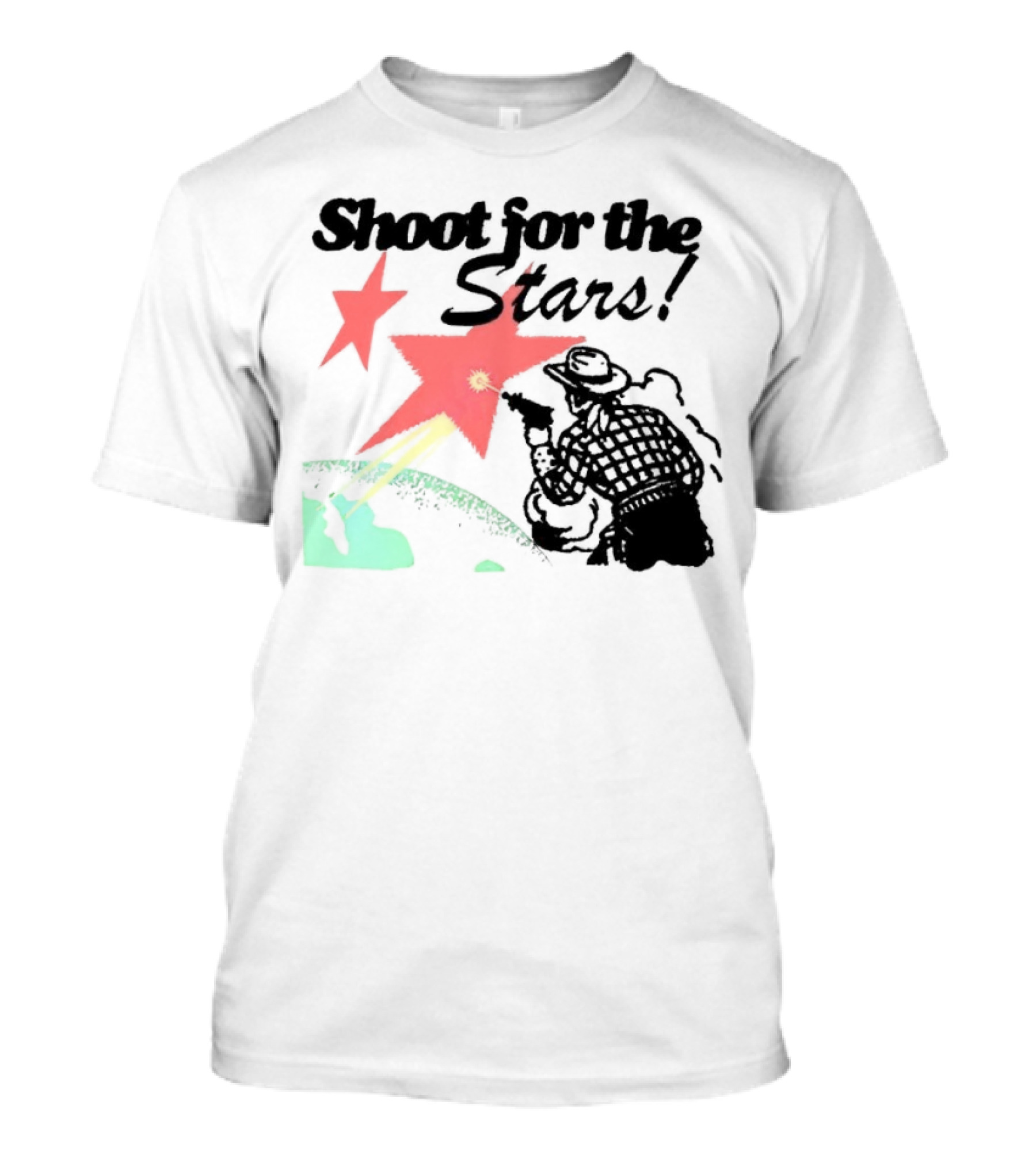Shoot For The Stars Western Cowboy Cosmic Adventure T-Shirt