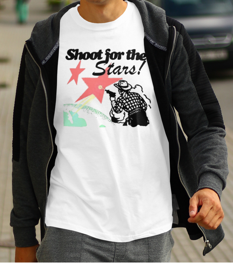 Shoot For The Stars Western Cowboy Cosmic Adventure T-Shirt