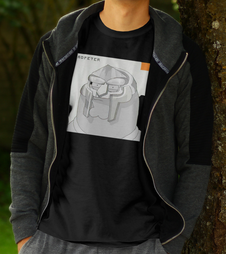 Mad Peter MF Doom Mask Cartoon T-Shirt