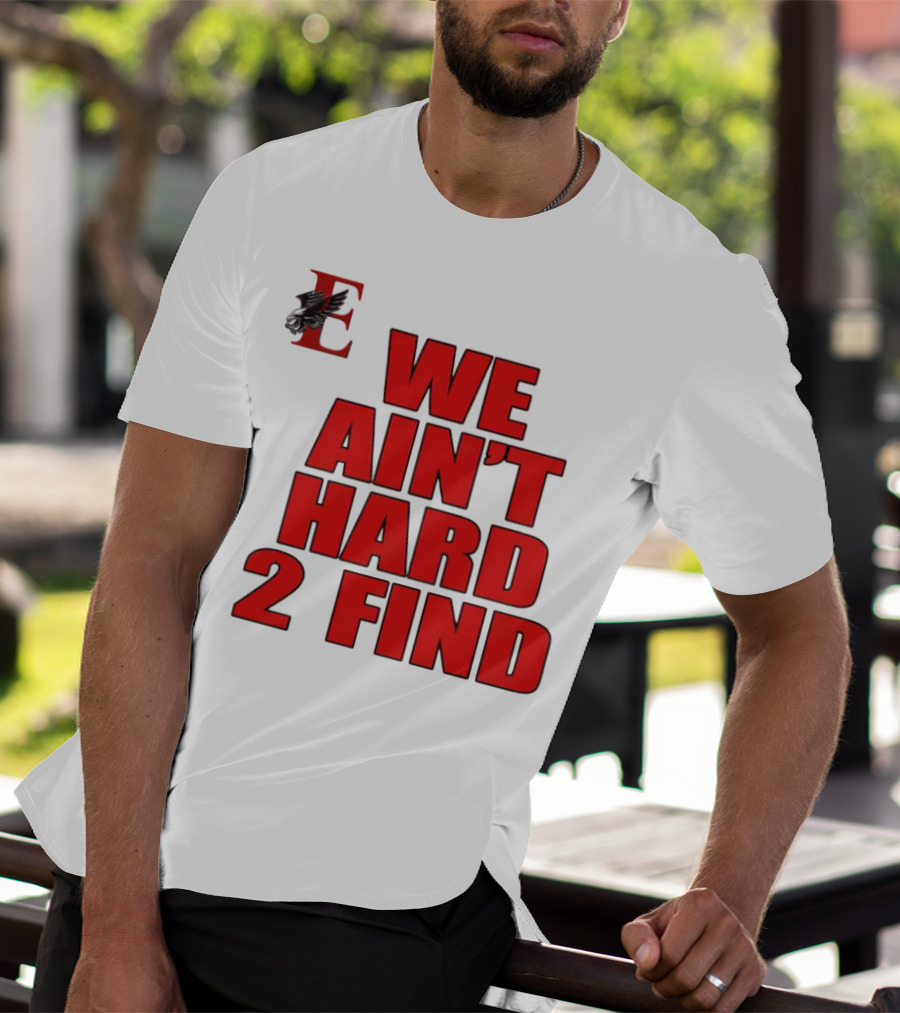 We Ain’t Hard 2 Find Red Bold Text Black Background Ravens T-Shirt