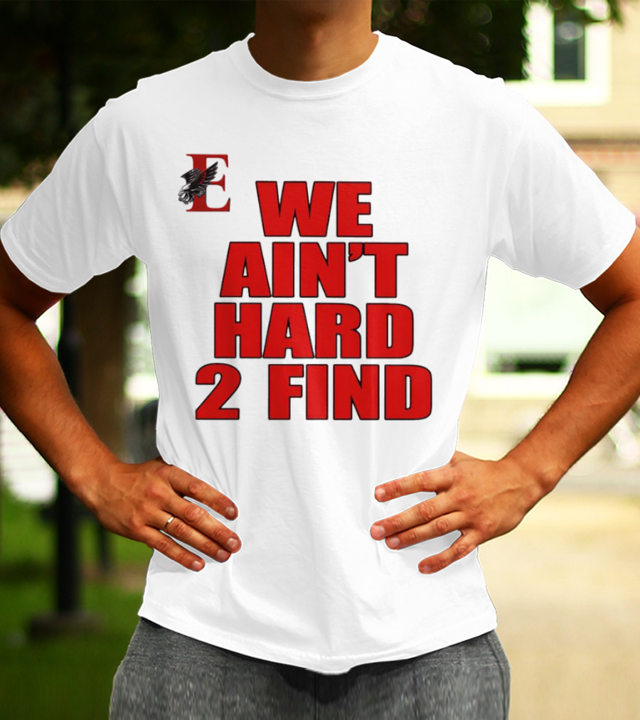 We Ain’t Hard 2 Find Red Bold Text Black Background Ravens T-Shirt