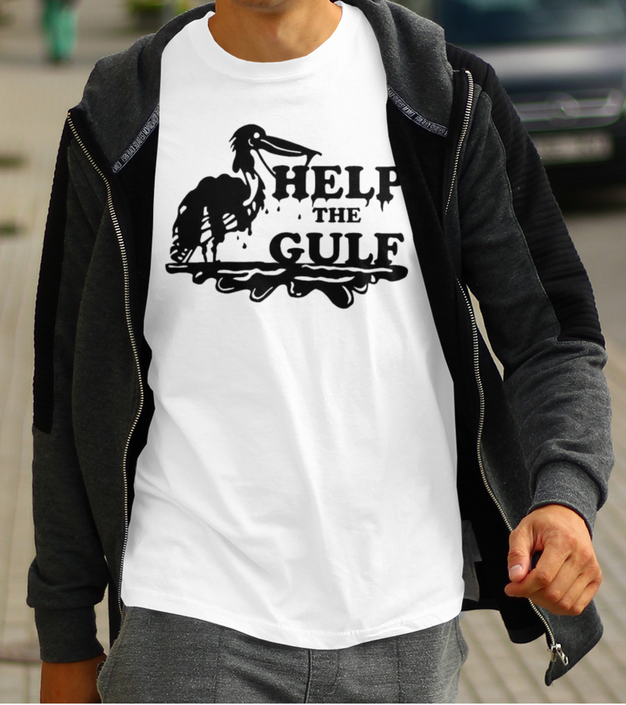 Help The Gulf Oil Spill Awareness Pelican T-Shirt