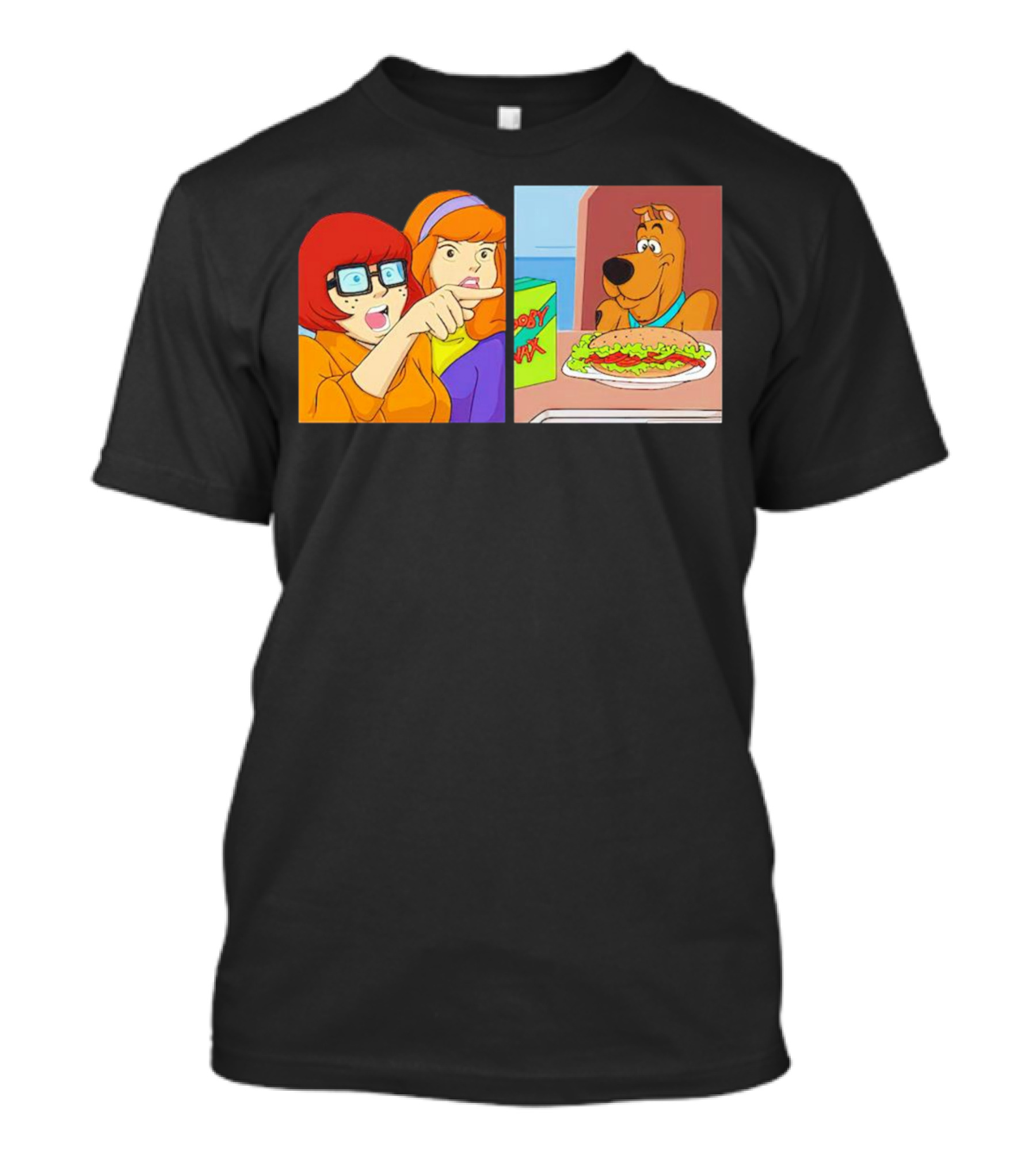 Velma Daphne Scooby-Doo Mystery Incorporated Funny Pizza Reaction T-Shirt