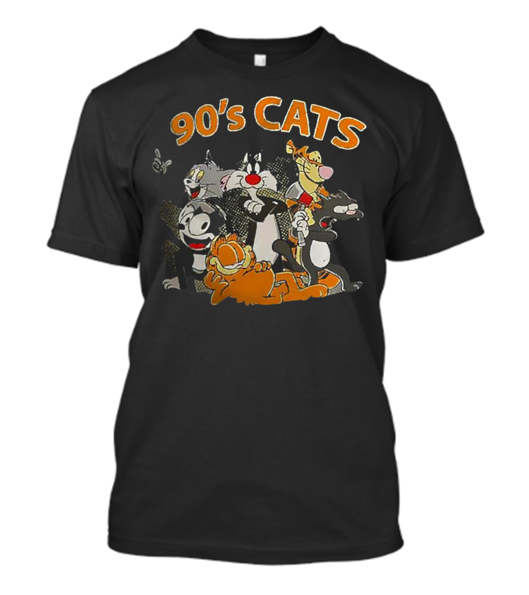 90’s Cats Garfield And Classic Cartoon Characters T-Shirt