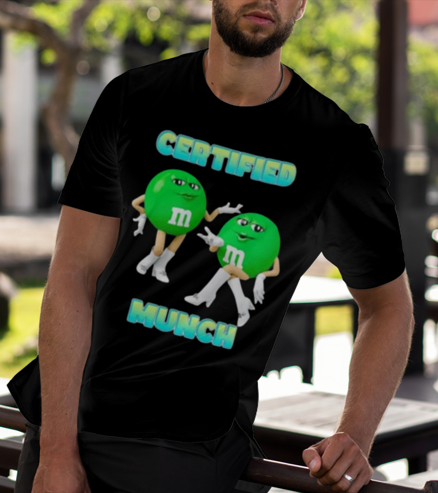 CERTIFIED MUNCH M&M Green Candy Characters Boot Pose T-Shirt