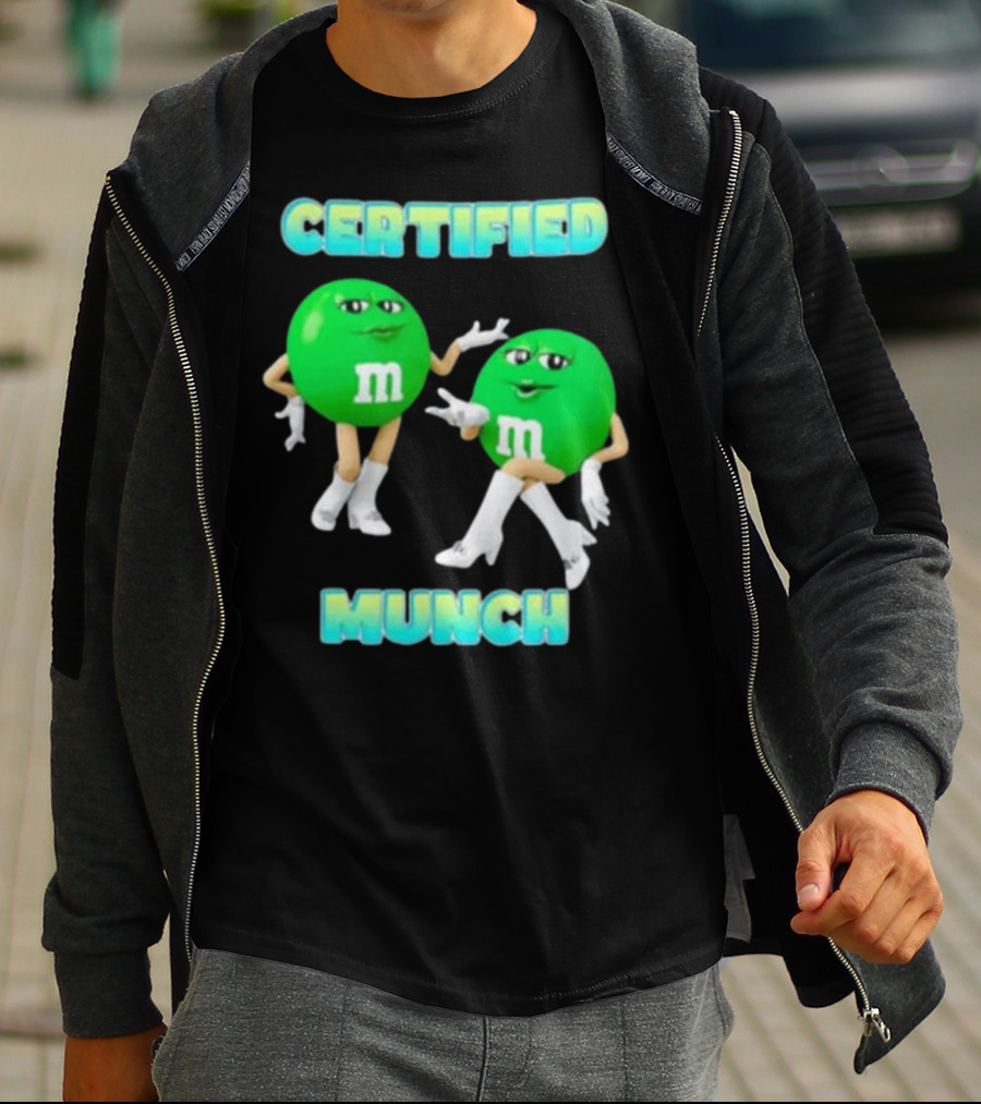 CERTIFIED MUNCH M&M Green Candy Characters Boot Pose T-Shirt