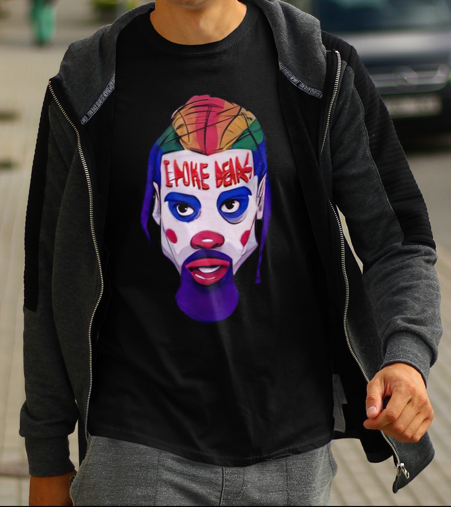 Dillon Brooks I Poke Bears Joker Face Colorful Hairstyle T-Shirt