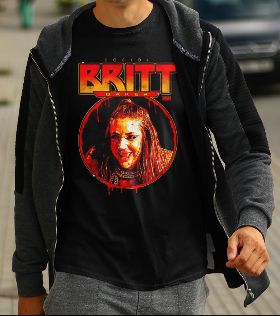 Doctor Britt Baker AEW Wrestler Portrait Rolemodel T-Shirt