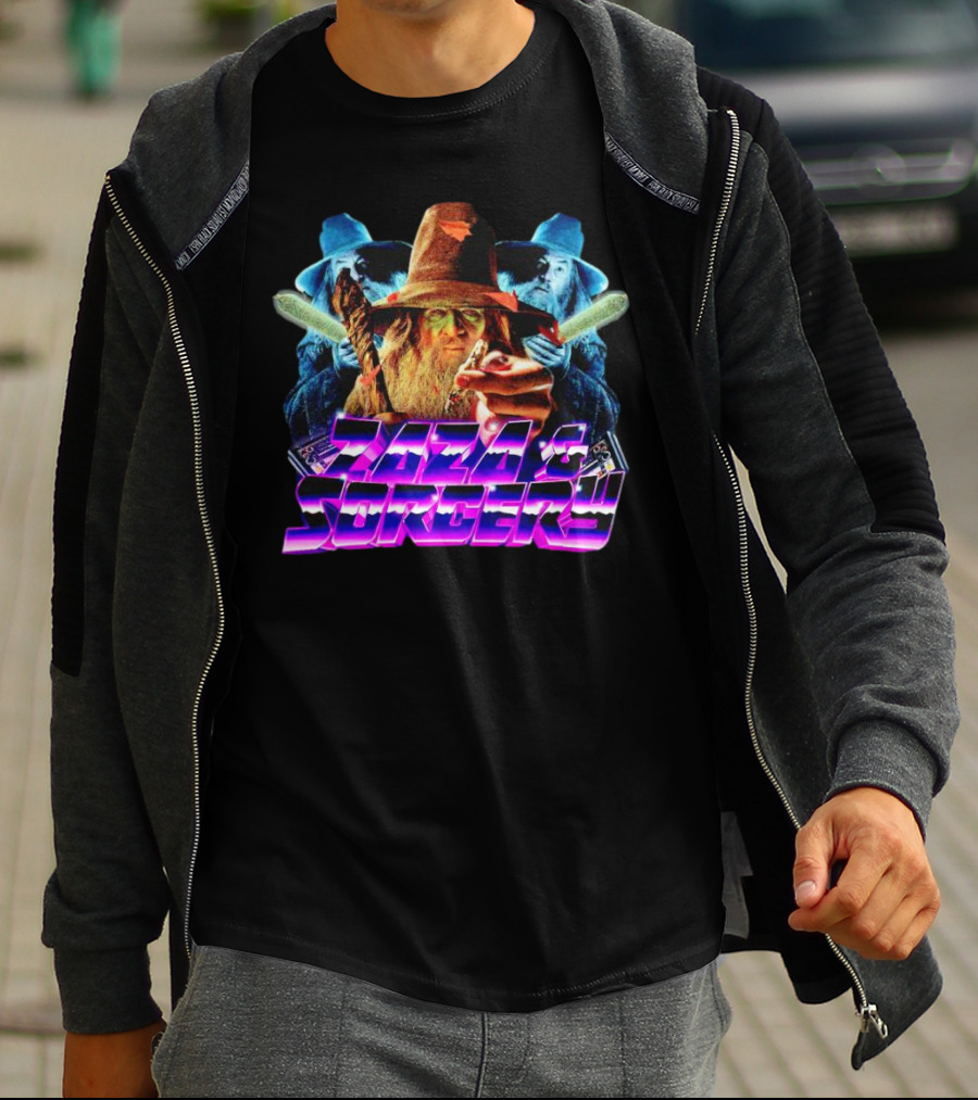 Zaza And Sorcery Retro Fantasy Wizards Trio T-Shirt