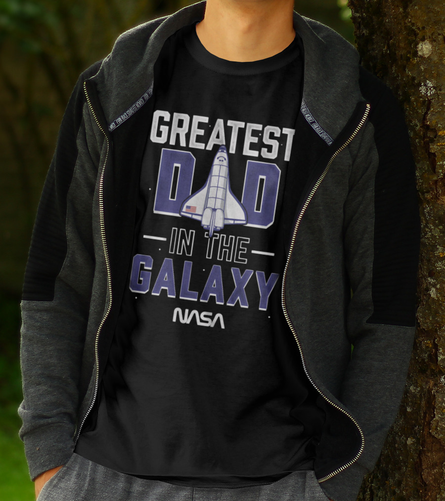 Greatest Dad In The Galaxy NASA Shuttle Space Dad T-Shirt