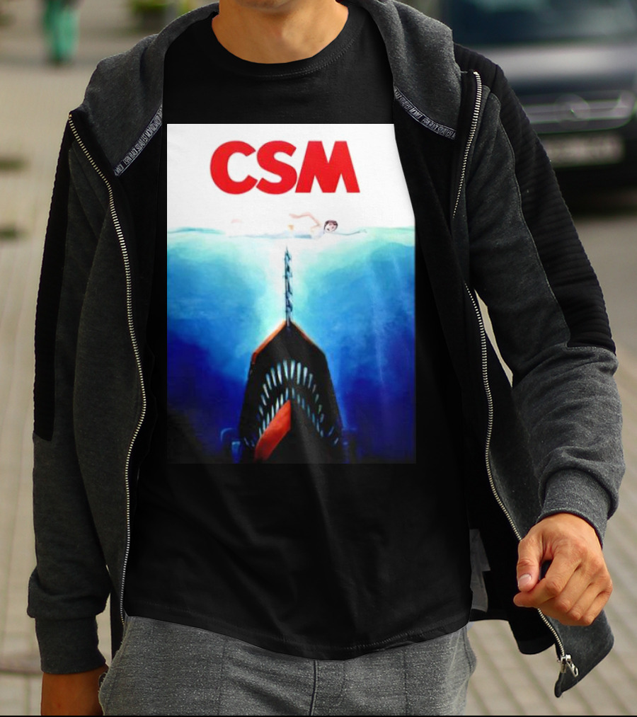 CSM Jaws Blu-Ray Parody Swim Danger T-Shirt