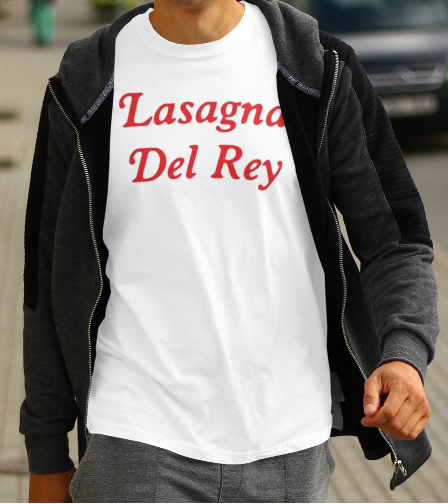 Lasagna Del Rey Parody Textแฟชั่น T-Shirt
