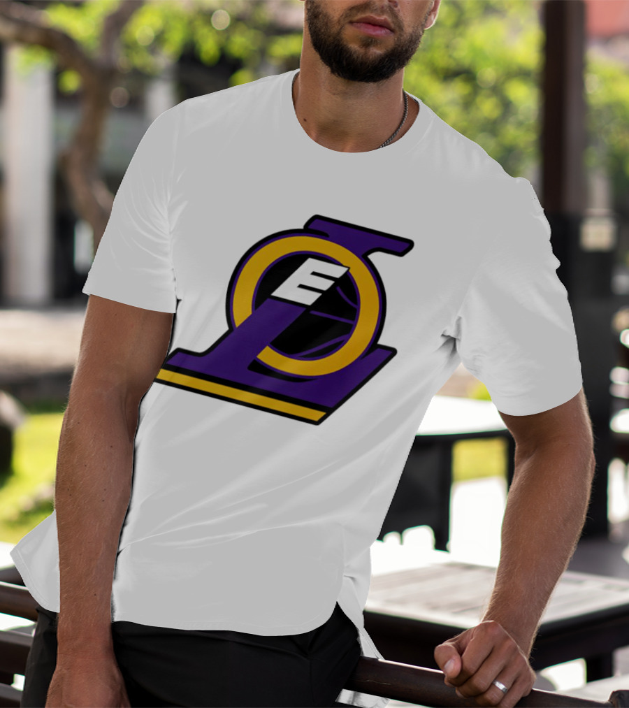 LOE Los Angeles Lakers Logo Basketball T-Shirt