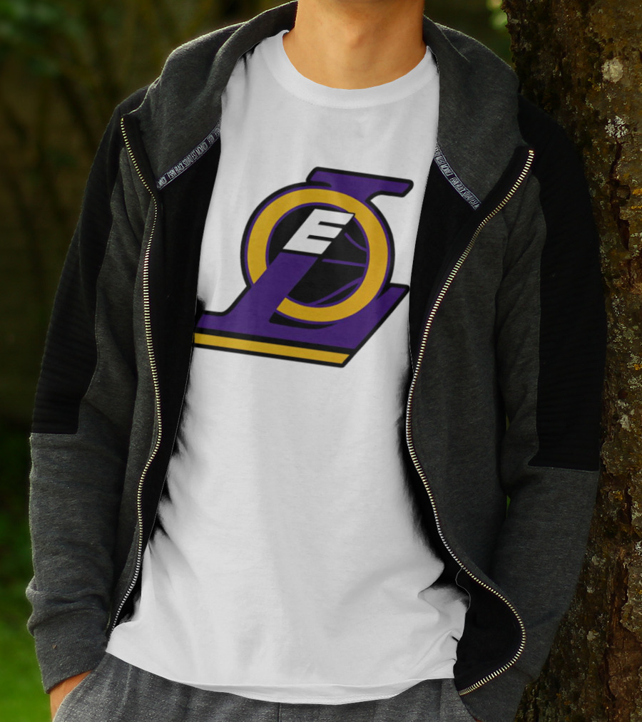 LOE Los Angeles Lakers Logo Basketball T-Shirt