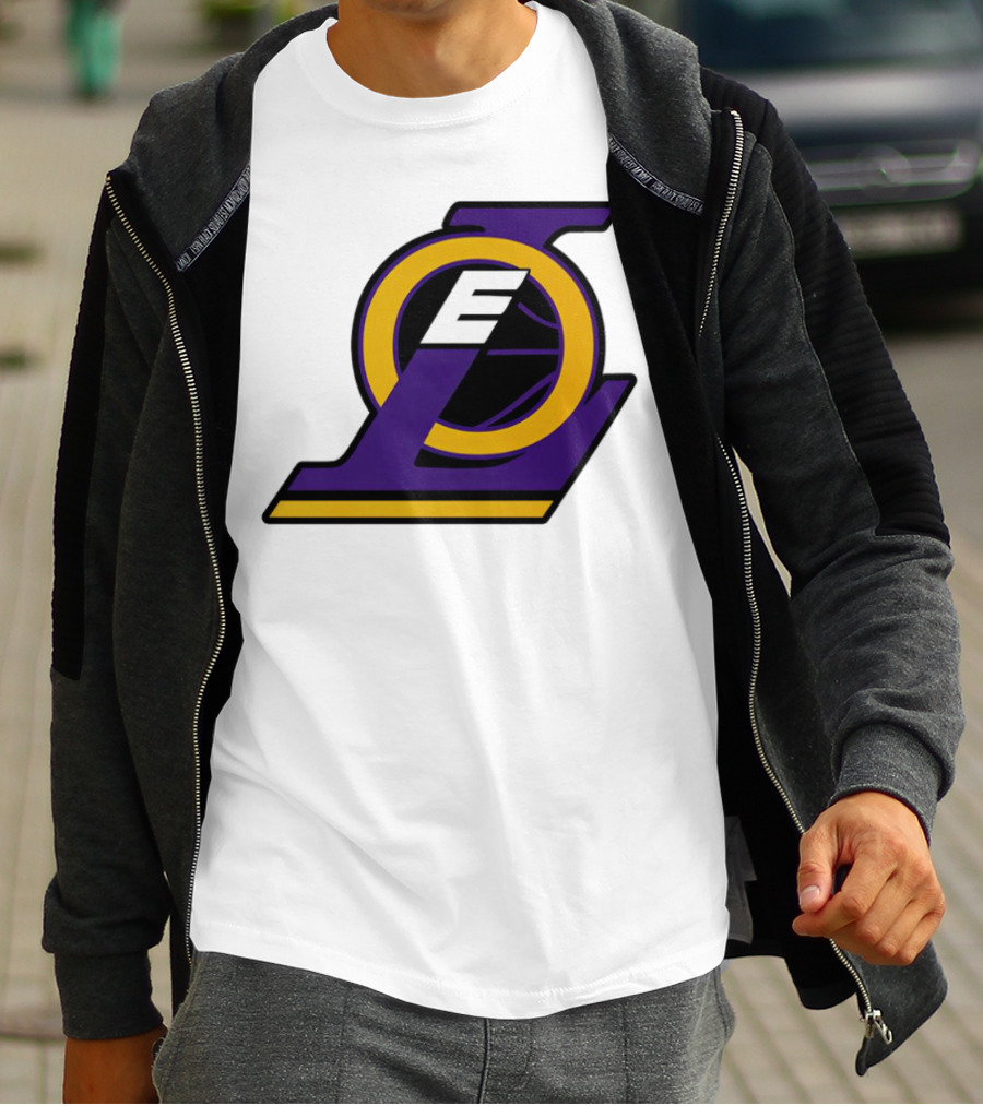 LOE Los Angeles Lakers Logo Basketball T-Shirt
