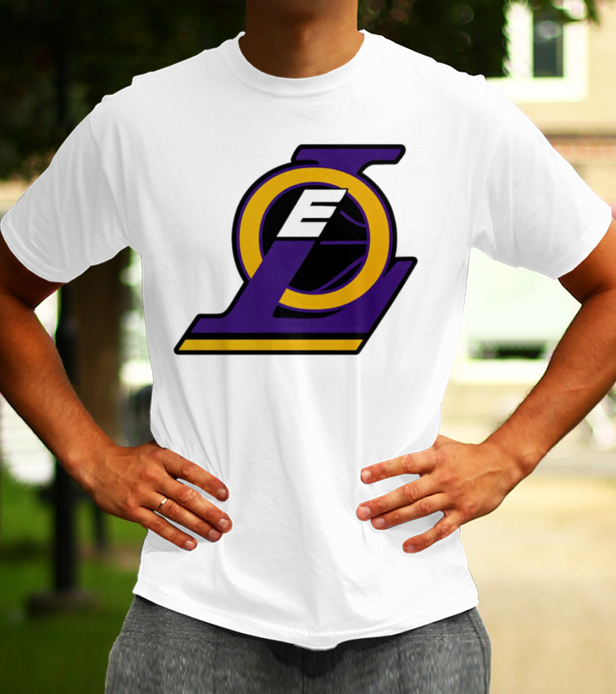 LOE Los Angeles Lakers Logo Basketball T-Shirt