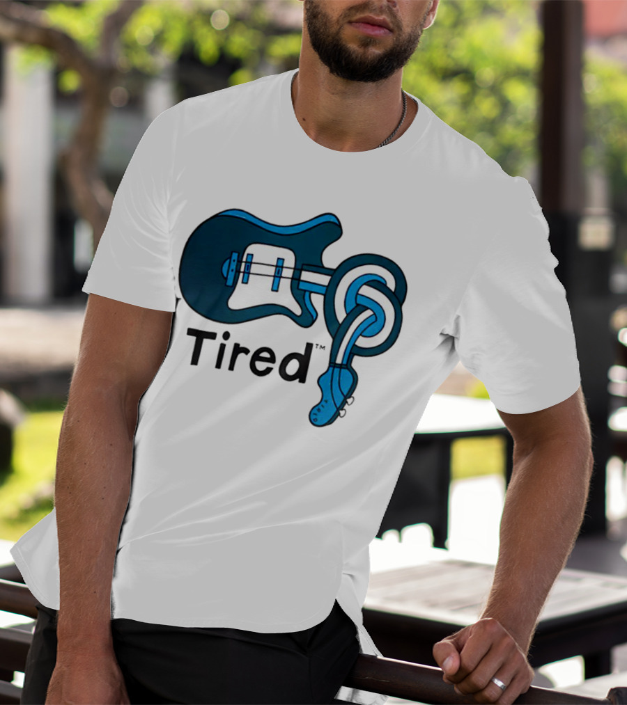 Tired Skateboards Guitar Spinal Twist T-Shirt
