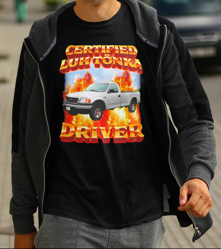 Certified Luh Tönka Driver Truck Flames T-Shirt