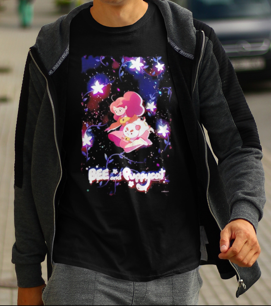 BEE And Puppycat Space Flowers Cosmic Adventure T-Shirt
