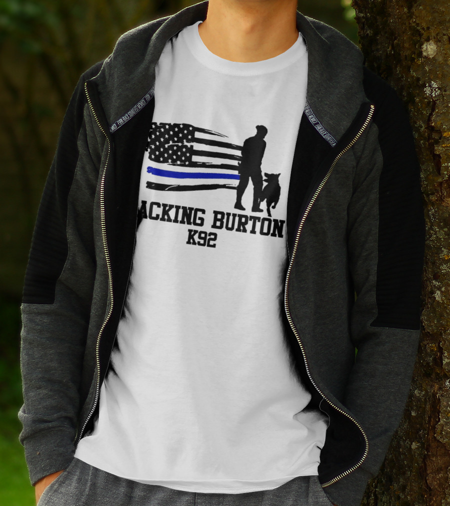 Backing Burton K92 Thin Blue Line Officer Seara T-Shirt