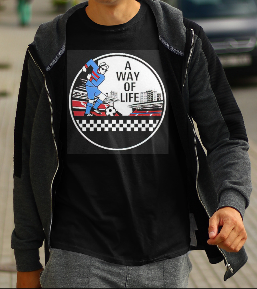 A Way Of Life Football Stadium Cityscape Soccer Player T-Shirt
