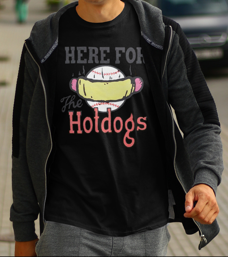 Here For The Hotdogs Baseball Hotdog Combo T-Shirt