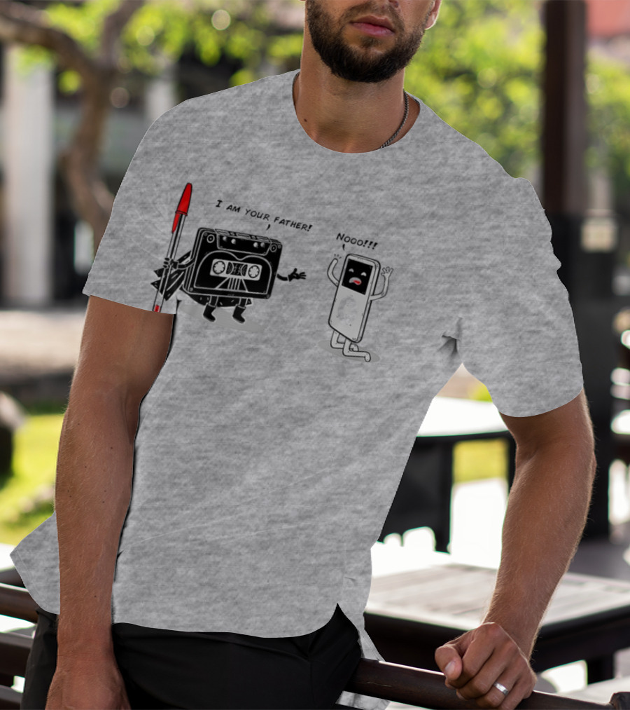 I Am Your Father Nooo Cassette And IPod T-Shirt