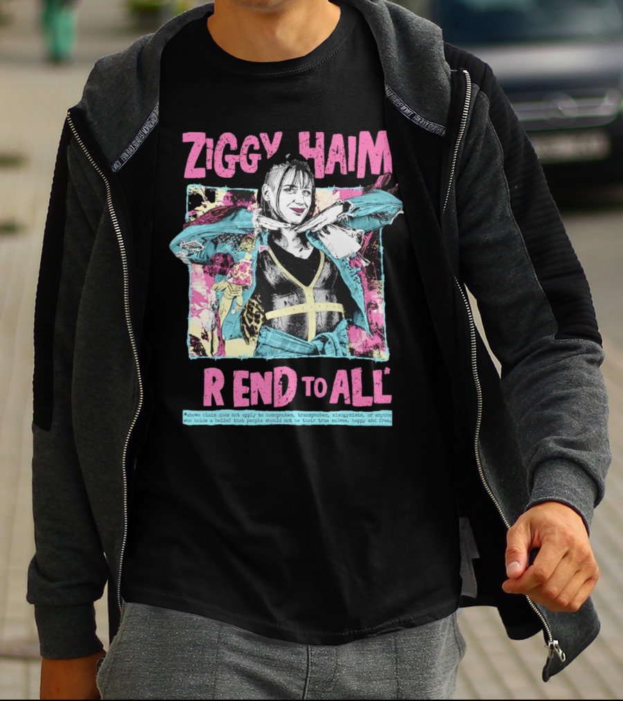 Ziggy Haim Friend To All Vibrant Portrait With Message T-Shirt